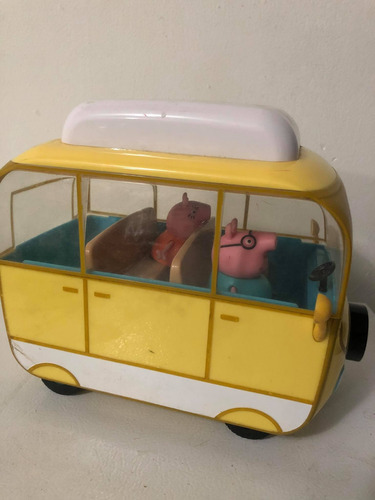 Peppa Pig Figuras Carro Combi Camper Juguete Amarillo (Usado)