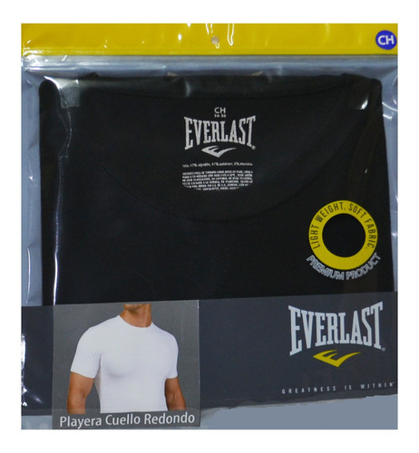 3 Camiseta Everlast Playera Ultra Soft Premium Negro Blanco