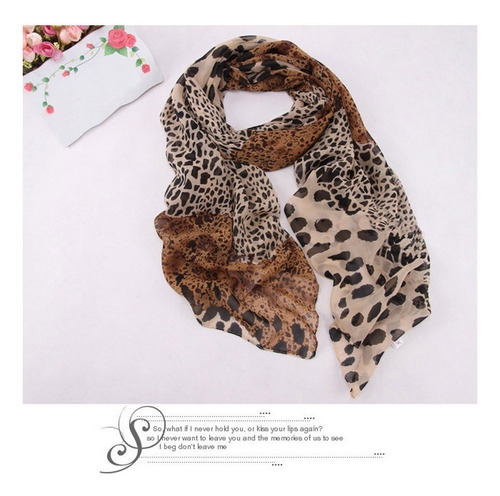 . Bufanda De Mujer Con Estampado De Leopardo Bufanda De