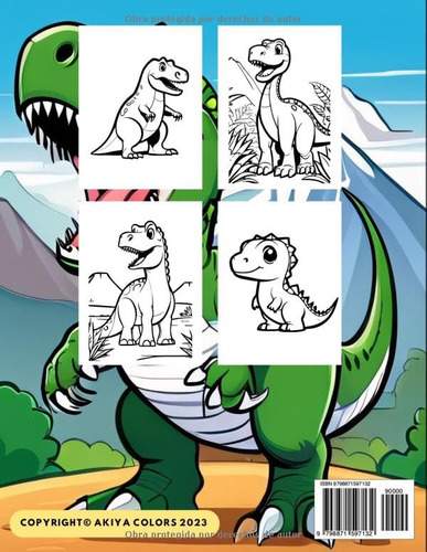 Libro De Colorear: Dinosaurios, 4+ Anos: Entretenido Libro P