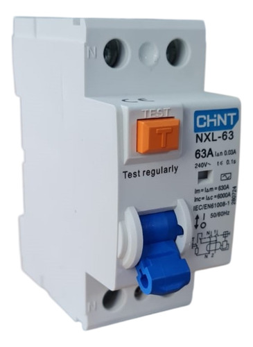 Disyuntor Diferencial Bipolar 63 Amp 2x63 30ma Chint