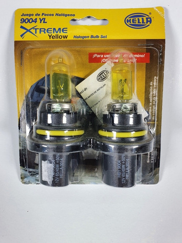 Imagen 2 de 4 de Focos Halogeno Hella Extreme Yellow 9004 Yl Par Euro Vag Mk3