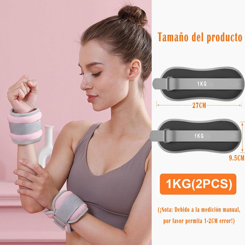 Juego De 2 Polainas For Tobillos Y Muñecas De 1 Kg, Pesas