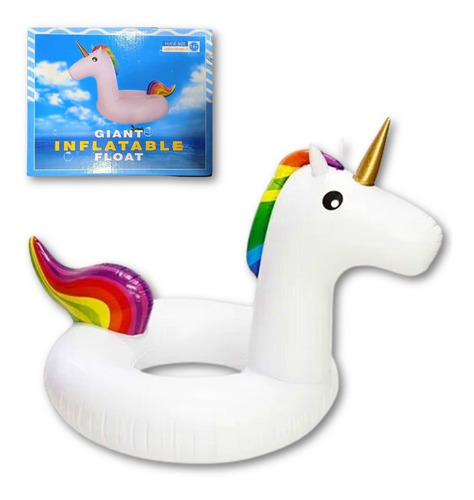 Flotador Inflable Unicornio Grande Colchoneta Pileta Infanti