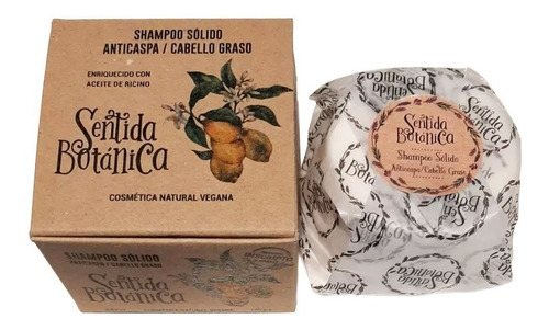 Sentida Botánica Shampoo Solido Cabello Graso 100grs Anticaspa