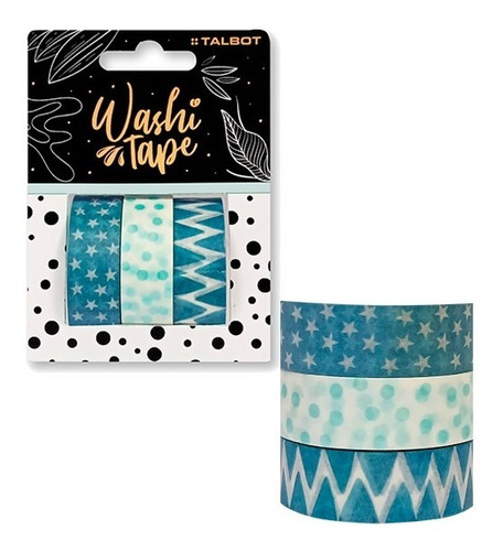 Cinta Adhesiva Washi Tape Baby Blue 1,5cmx3m 5109 Talbot