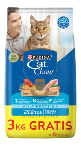 Cat Chow Gato Adulto Pescado Y Pollo X 15+3 = 18 Kangoo Pet