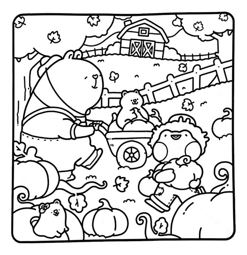 Cozy Buddies | Libro Anillado Colorear Pintar Fibra Cuaderno