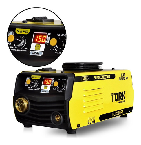 Imagem 2 de 10 de Maquina Solda Inversora Mig Sem Gas Kab 150 Mig Bivolt