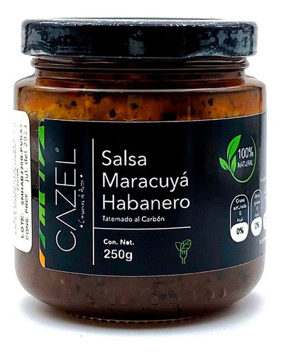 Imagen 1 de 6 de Salsa De Maracuya Con Habanero Picante 220g