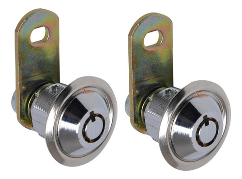 Tubular Cam Lock 1 1/8  Cromo Acabado Llave Igual Gabinete