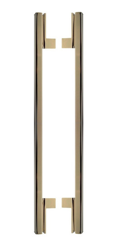 Puxador Porta Living Gold Zen Duplo 30cm Dourado Brilh 300mm