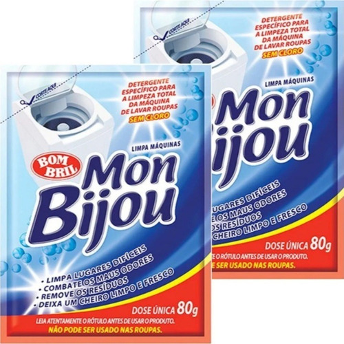 Mon Bijou Limpa Máquinas De Lavar Roupas Kit Com 2 X 80g