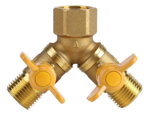 . Adaptador De Manguera De Doble Grifo De Latón G1/2 For