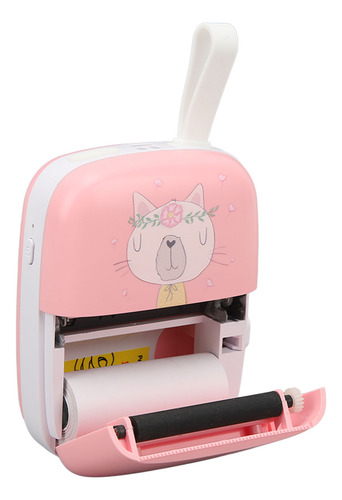 Mini Impresora De Etiquetas Con Patrón De Gatito De Dibujos