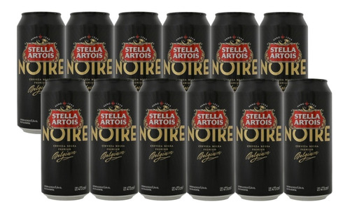 Cerveza Stella Artois Noire 473 Ml X12 - Perez Tienda -