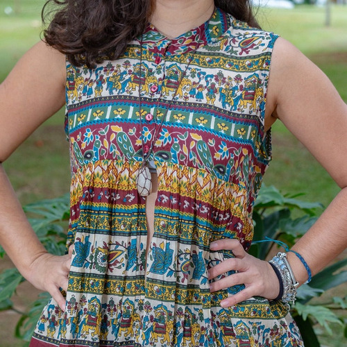 Imagem 7 de 7 de Bata Maia Hippie Boho Indiana