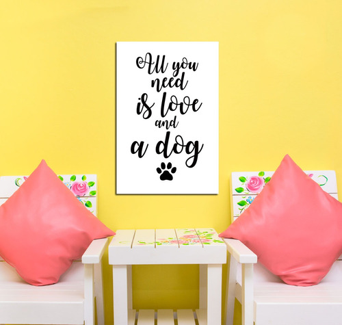 Vinilo Decorativo 40x60cm Love Dog Pet Perro Amor Mascota