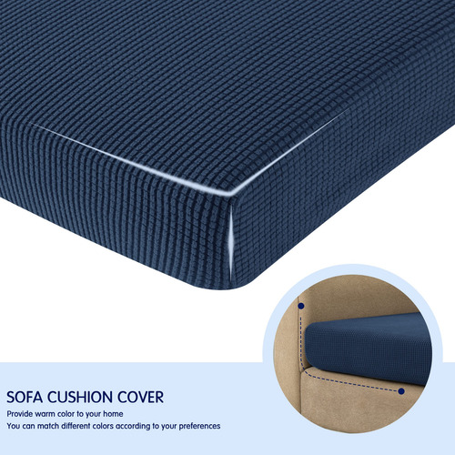 Funda De Cojín Elástica Suave Para Sofá 1-2-3 Plazas Azul