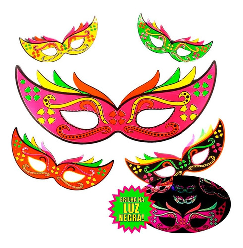 Painel Mascara Carnaval Neon