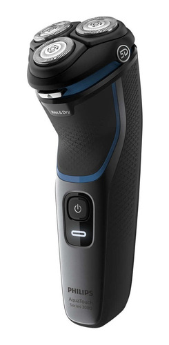 Imagen 2 de 4 de Afeitadora Philips AquaTouch 3000 S3122 negra brillante 100V/240V