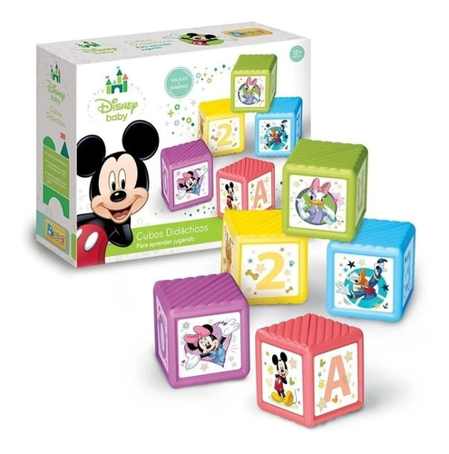 Bimbi Cubos Apilables Disney Didáctico Bebe Mickey Original
