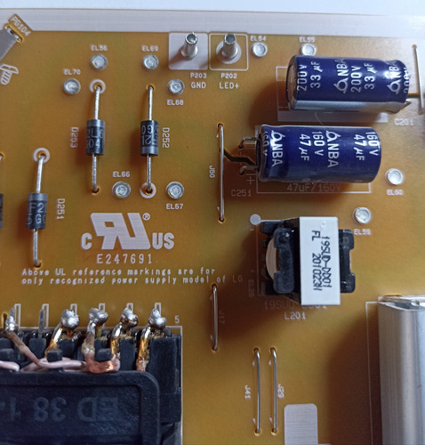 Tarjeta Fuente Lg 49nano81una Eax68248001(1.9) Eay65169901 (Usado)