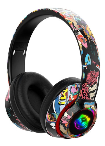 Auricular Inalambrico Bluetooth Cool Graffiti Led Iluminado