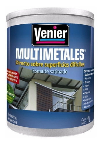 Multimetales Venier Multiuso Negro X 1 Lts - Alfa Pintureria