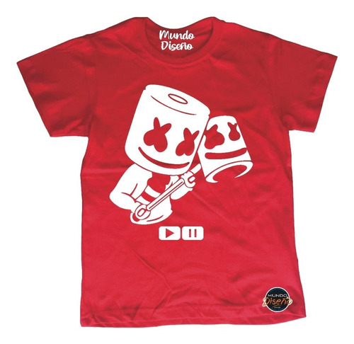 Polera De Niño 100% Algodón Dj Marshmello Doble