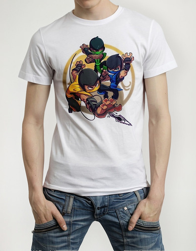 Mortal Kombat Playera Sub Zero Scorpion
