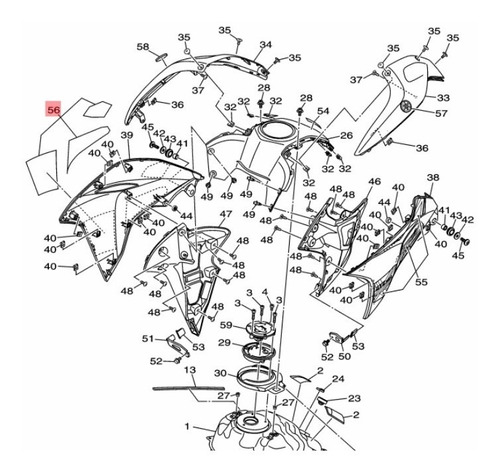 Calcomania Cacha Lateral Derecha Xtz250abs Original Yamaha