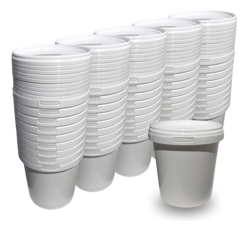 Pote 1l Com Tampa Para Margarina - Kit 500 Pçs