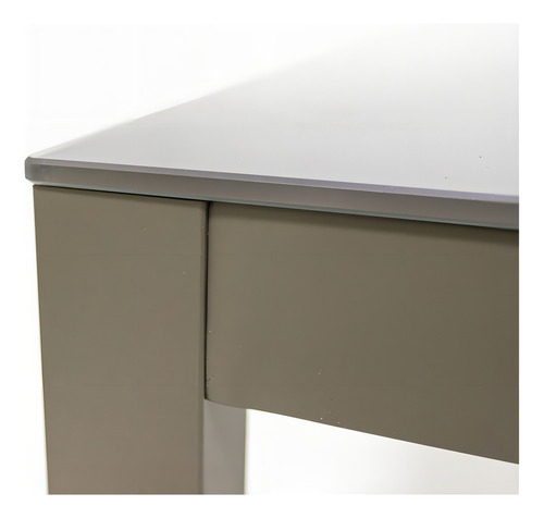Mesa Aluminio Y Cristal 100% Exterior Normandia Promobel Color Dorado Color de la tapa Negro Color de las patas Gris