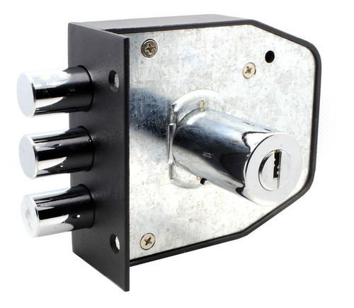 Imagen 2 de 5 de Cerradura Alta Seguridad Sobreponer Tover S2 Chapa Llave Pun
