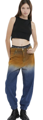 Maria Cher - Jeans Babucha Tiro Alto Maria Cher Dip Dye 