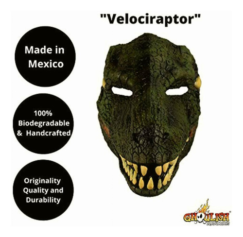 Ghoulish Productions Velociraptor, Máscara Realista De Dino