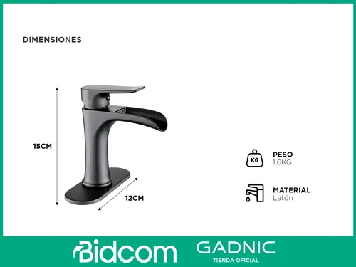 Grifería Monocomando Lavatorio Bajo Para Baño Gadnic