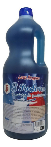 Sabão Líquido Lava Roupas 2 Litros - 3 Poderes
