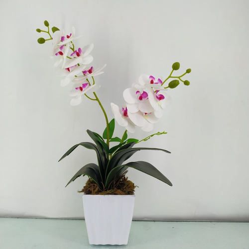 Arranjo Mini Orquídea Branca Artificial Decoração Mesa | Parcelamento sem  juros
