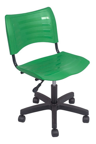 Cadeira De Escritorio Iso Giratoria Preta Cor Verde