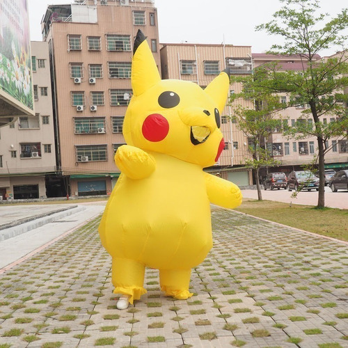 Disfraz Inflable Amarillo Mascota Pikachu Anime Cosplay