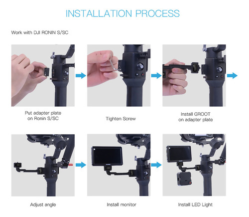 F Soporte Con 3 Estabilizadores Dji Zhiyun Gimbal De 1/4