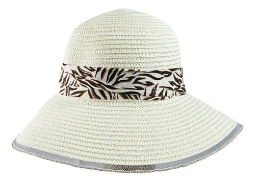 Sombrero De Mujer De Ala Ancha Sol Playa Protección Paja
