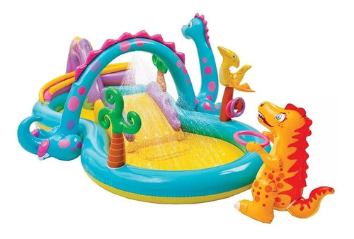 Pileta Inflable Centrojuegos Intex Unica Resistente + Parche