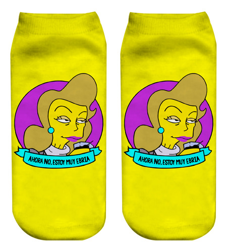 Medias Tobilleras Personalizadas Los Simpson Super Socks 