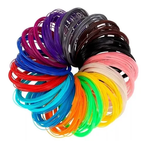 comprar Filamento Lapiz 3d Repuesto 10 Rollos 10mts Color Variados Color Celeste