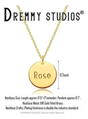Dremmy Studios Collar Con Nombre Personalizado Collar Con No