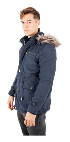 Campera Hombre Parka Capucha Desmontable Abrigo Colores