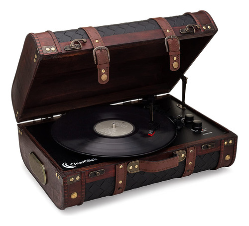 Clearclick Vintage Suitcase Turntable Con Bluetooth Y Usb - 